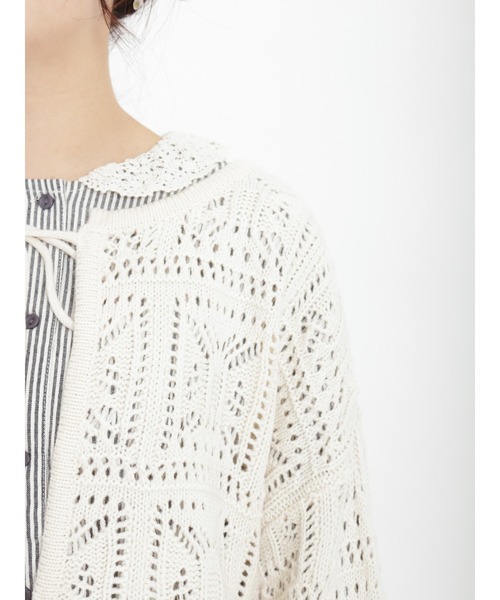 Samansa Mos2(サマンサ モスモス)の「前後着透かしニット(ニット/セーター・レディース・ミント/キャメル/キナリ・フリ-)」の15枚目の写真