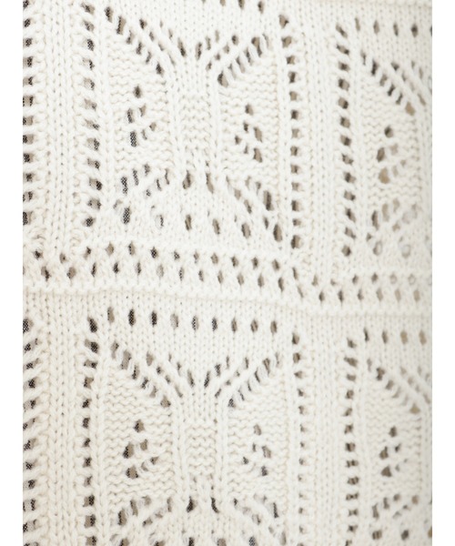 Samansa Mos2(サマンサ モスモス)の「前後着透かしニット(ニット/セーター・レディース・ミント/キャメル/キナリ・フリ-)」の10枚目の写真