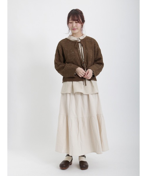 Samansa Mos2(サマンサ モスモス)の「前後着透かしニット(ニット/セーター・レディース・ミント/キャメル/キナリ・フリ-)」の19枚目の写真