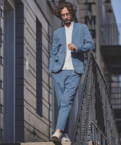 felkod(フィルコッド)の「mj9090-Stretch Denim Collarless Jacket デニムジャケット(デニムジャケット・メンズ・ブラック/ブルー系その他・L/M/S)」の19枚目の写真