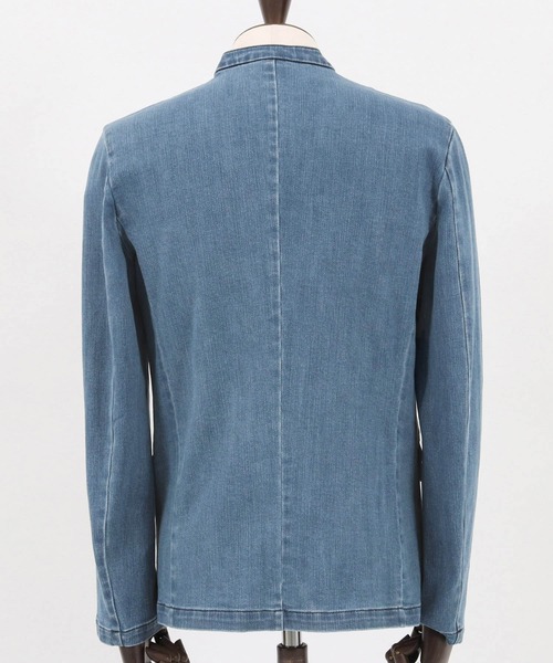felkod(フィルコッド)の「mj9090-Stretch Denim Collarless Jacket デニムジャケット(デニムジャケット・メンズ・ブラック/ブルー系その他・L/M/S)」の6枚目の写真