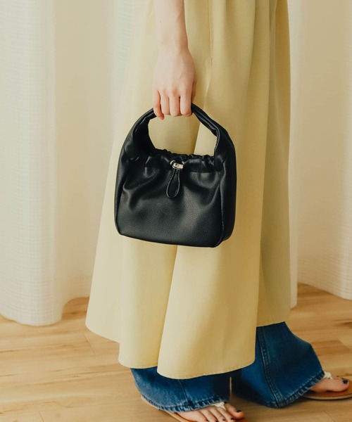 SENSE OF PLACE by URBAN RESEARCH（センスオブプレイスバイアーバンリサーチ）の「ドローコードワンハンドルバッグ（ハンドバッグ・レディース・アイボリー/ブラック/パープル・ONE）」の19枚目の写真