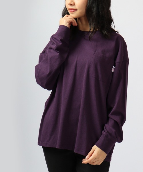 spiritoso(スピリトーゾ)の「spiritoso USAコットン ロンT 長袖(Tシャツ/カットソー・レディース・ブラック/カーキ/ベージュ/パープル/ブルー系・FREE)」の5枚目の写真