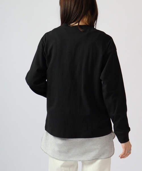 spiritoso(スピリトーゾ)の「spiritoso USAコットン ロンT 長袖(Tシャツ/カットソー・レディース・ブラック/カーキ/ベージュ/パープル/ブルー系・FREE)」の19枚目の写真