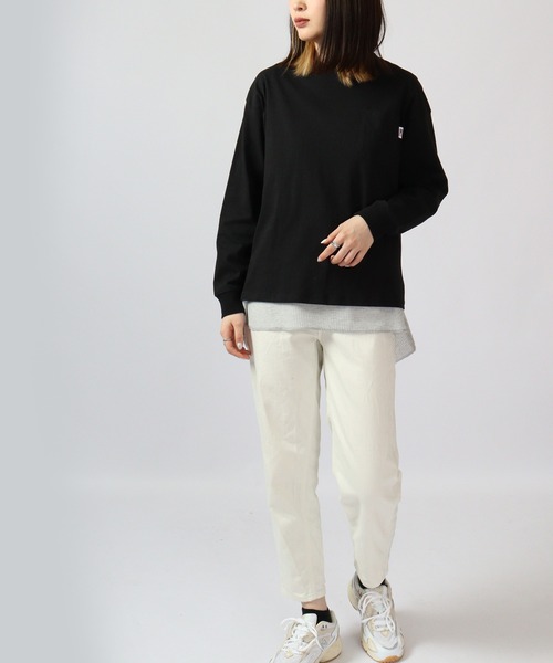 spiritoso(スピリトーゾ)の「spiritoso USAコットン ロンT 長袖(Tシャツ/カットソー・レディース・ブラック/カーキ/ベージュ/パープル/ブルー系・FREE)」の20枚目の写真