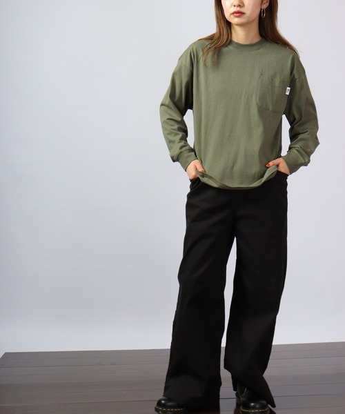 spiritoso(スピリトーゾ)の「spiritoso USAコットン ロンT 長袖(Tシャツ/カットソー・レディース・ブラック/カーキ/ベージュ/パープル/ブルー系・FREE)」の8枚目の写真