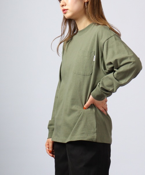 spiritoso(スピリトーゾ)の「spiritoso USAコットン ロンT 長袖(Tシャツ/カットソー・レディース・ブラック/カーキ/ベージュ/パープル/ブルー系・FREE)」の6枚目の写真
