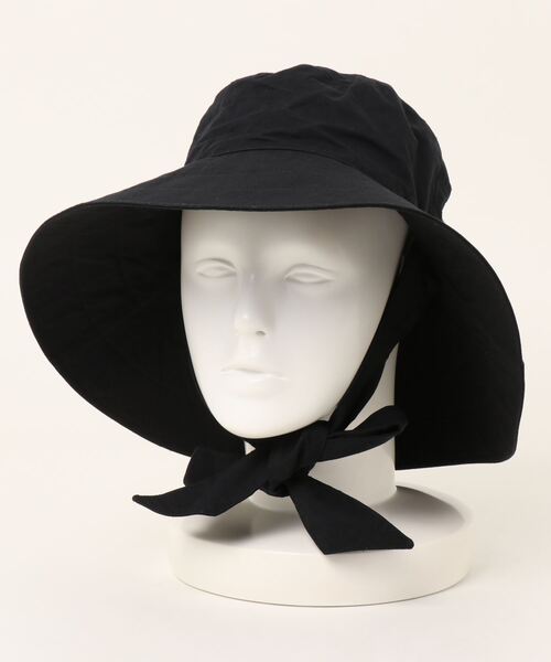 KIJIMA TAKAYUKI(キジマ タカユキ)の「KIJIMA TAKAYUKI COTTON SILK BUCKET HAT W-231127(ハット・レディース・ブラック/ブラウン/ネイビー/オフホワイト・1)」の6枚目の写真