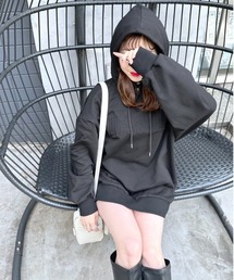 OLIVE des OLIVE | バラクラバ付きチュニックプルオーバー(スウェット)
