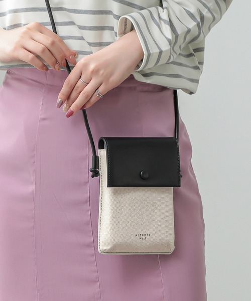 ALTROSE（アルトローズ）の「ミニショルダーバッグ スマホ ポシェット リネンバッグ エネル2（ショルダーバッグ・レディース・ブラック/アイボリー/キャメル/オレンジ・FREE）」の19枚目の写真