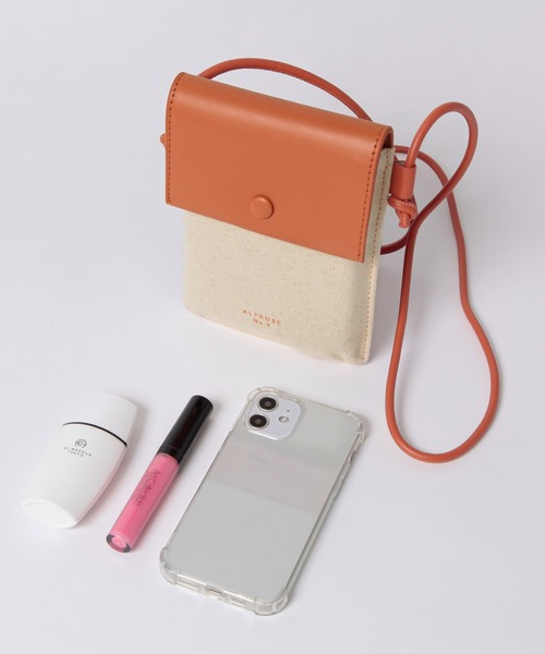 ALTROSE（アルトローズ）の「ミニショルダーバッグ スマホ ポシェット リネンバッグ エネル2（ショルダーバッグ・レディース・ブラック/アイボリー/キャメル/オレンジ・FREE）」の13枚目の写真