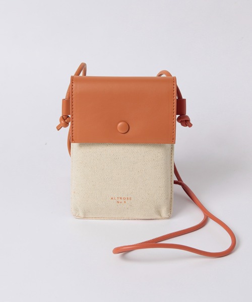 ALTROSE（アルトローズ）の「ミニショルダーバッグ スマホ ポシェット リネンバッグ エネル2（ショルダーバッグ・レディース・ブラック/アイボリー/キャメル/オレンジ・FREE）」の11枚目の写真