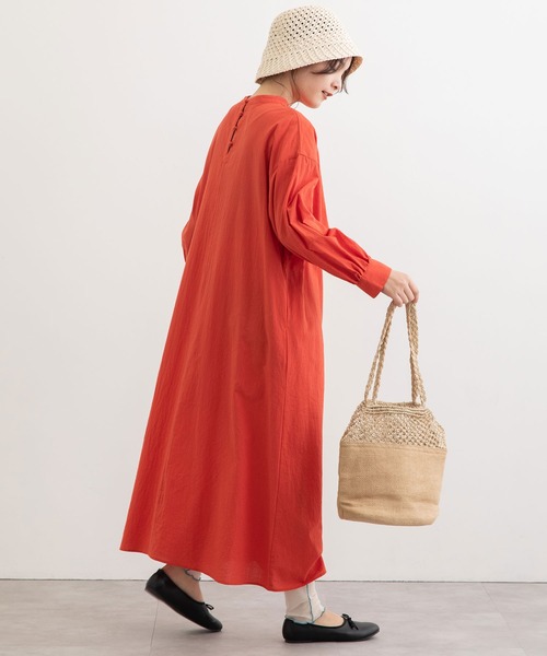 POU DOU DOU（プードゥドゥ）の「ケープデザイン2wayワンピース（ワンピース・レディース・イエロー/オレンジ/ミント/ライトグレー・3）」の8枚目の写真