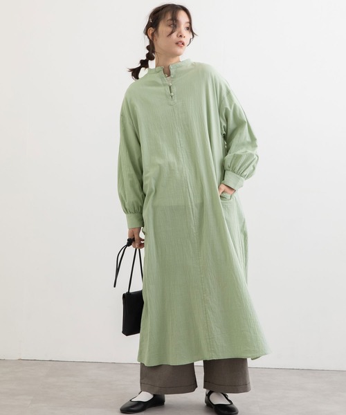 POU DOU DOU（プードゥドゥ）の「ケープデザイン2wayワンピース（ワンピース・レディース・イエロー/オレンジ/ミント/ライトグレー・3）」の14枚目の写真