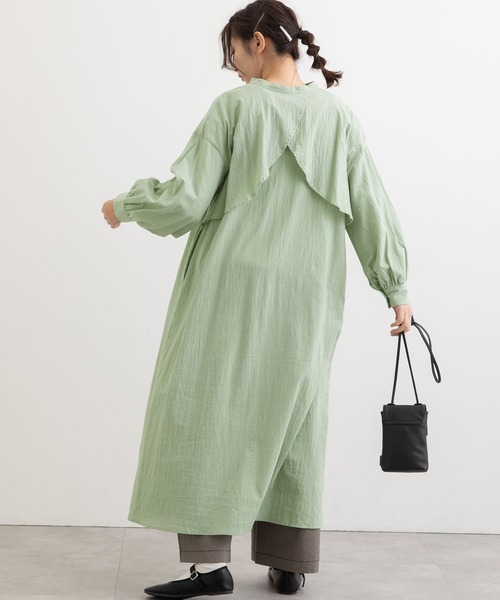 POU DOU DOU（プードゥドゥ）の「ケープデザイン2wayワンピース（ワンピース・レディース・イエロー/オレンジ/ミント/ライトグレー・3）」の16枚目の写真