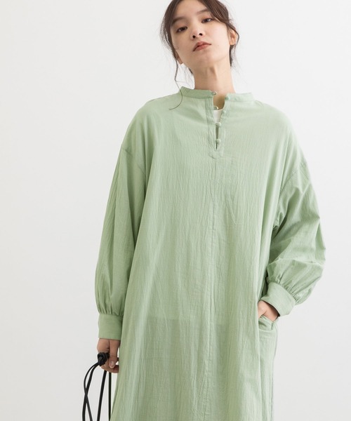 POU DOU DOU（プードゥドゥ）の「ケープデザイン2wayワンピース（ワンピース・レディース・イエロー/オレンジ/ミント/ライトグレー・3）」の17枚目の写真