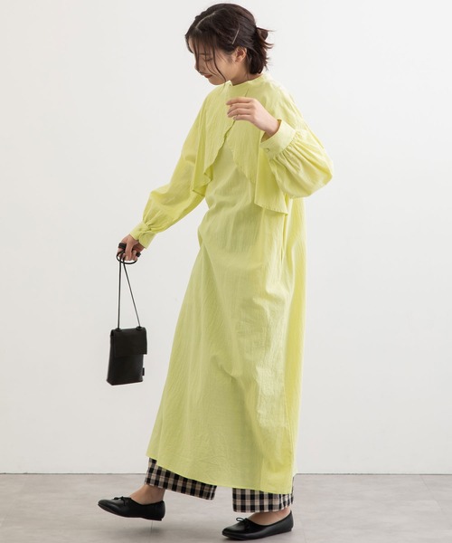 POU DOU DOU（プードゥドゥ）の「ケープデザイン2wayワンピース（ワンピース・レディース・イエロー/オレンジ/ミント/ライトグレー・3）」の22枚目の写真