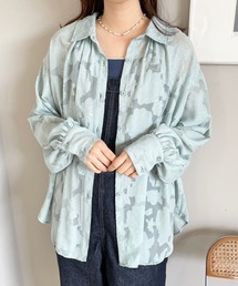 LOWRYS FARM | ジャガードレースシャツロングスリーブ　185112(シャツ/ブラウス)