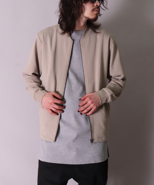 BAYBLO(ベイブロ)の「(MI)【ユニセックス】【快適ウェア】 スウェット MA-1(MA-1・メンズ・ベージュ/グレイッシュベージュ/グレイッシュブルー/チャコールグレー・MEDIUM/X-LARGE/LARGE)」の10枚目の写真