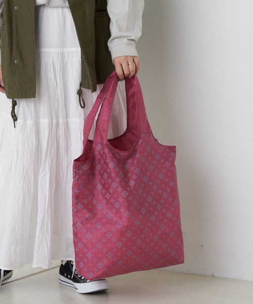 Daily russet（デイリー ラシット）の「ポケッタブルエコバッグ（L）（エコバッグ/サブバッグ・レディース・ブラック/カーキ/ピンク/シルバー/グレイッシュベージュ/グリーン/オレンジ・FREE）」の21枚目の写真