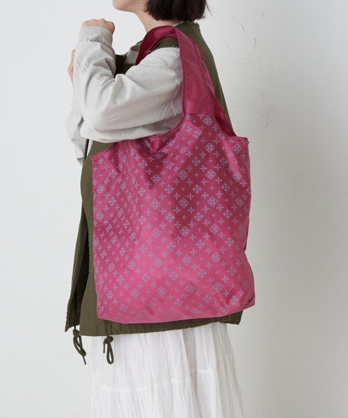 Daily russet（デイリー ラシット）の「ポケッタブルエコバッグ（L）（エコバッグ/サブバッグ・レディース・ブラック/カーキ/ピンク/シルバー/グレイッシュベージュ/グリーン/オレンジ・FREE）」の18枚目の写真