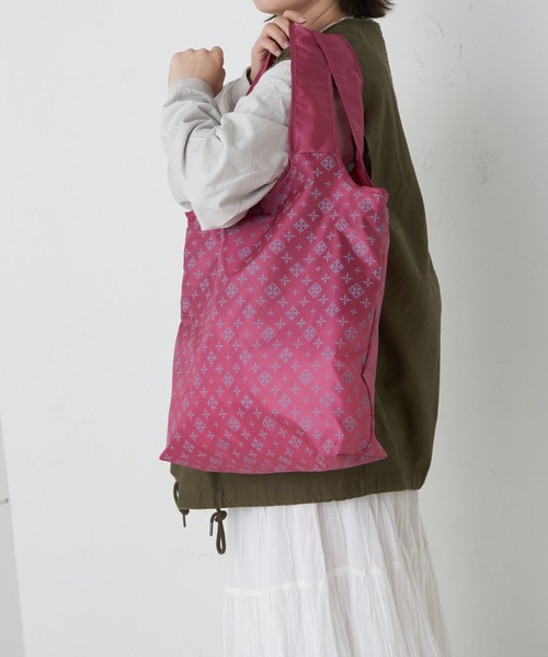 Daily russet（デイリー ラシット）の「ポケッタブルエコバッグ（L）（エコバッグ/サブバッグ・レディース・ブラック/カーキ/ピンク/シルバー/グレイッシュベージュ/グリーン/オレンジ・FREE）」の13枚目の写真