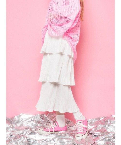 WC(ダブル シー)の「プリーツティアードロングスカート(スカート・レディース・ブラック/ホワイト・FREE)」の17枚目の写真