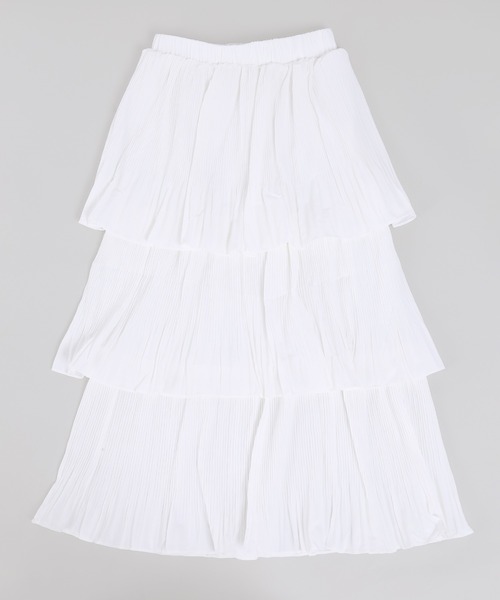 WC(ダブル シー)の「プリーツティアードロングスカート(スカート・レディース・ブラック/ホワイト・FREE)」の18枚目の写真