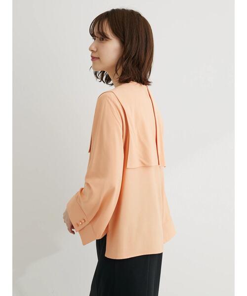 Green　Parks（グリーンパークス）の「Bon labre.レーヨン混スクエアカラーブラウス（シャツ/ブラウス・レディース・グリーン/ネイビー/オレンジ・FREE）」の10枚目の写真