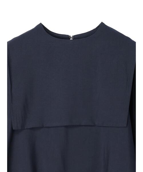 Green　Parks（グリーンパークス）の「Bon labre.レーヨン混スクエアカラーブラウス（シャツ/ブラウス・レディース・グリーン/ネイビー/オレンジ・FREE）」の13枚目の写真