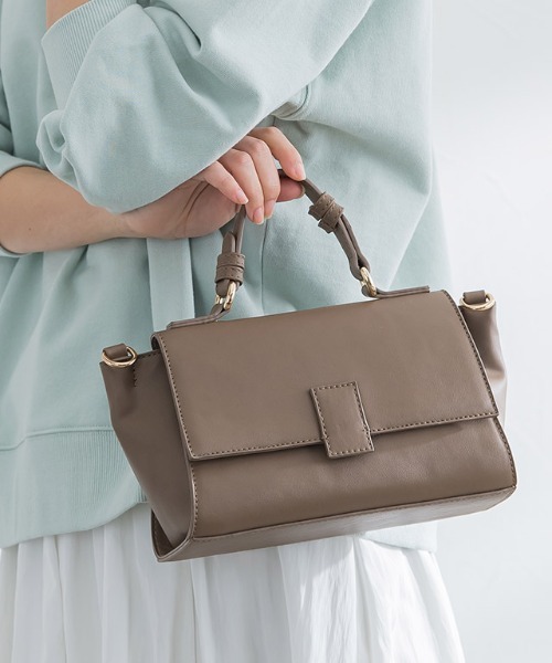 太ショルダー付きハンドバッグ