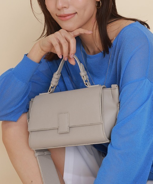 太ショルダー付きハンドバッグ