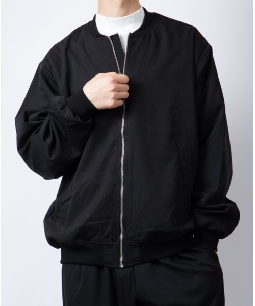 Beno（ビーノ）の「ストレッチTR ルーズシルエット F/Z ベーシック ブルゾン（ブルゾン・メンズ・ブルーグレー/ブラック/チャコールグレー・M/L）」の2枚目の写真