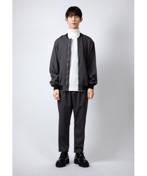 Beno（ビーノ）の「ストレッチTR ルーズシルエット F/Z ベーシック ブルゾン（ブルゾン・メンズ・ブルーグレー/ブラック/チャコールグレー・M/L）」の16枚目の写真