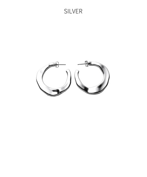 STYLE DELI(スタイルデリ)の「厚み平打ちクラフトフープピアス(ピアス(両耳用)・レディース・ゴールド/シルバー・FREE)」の19枚目の写真