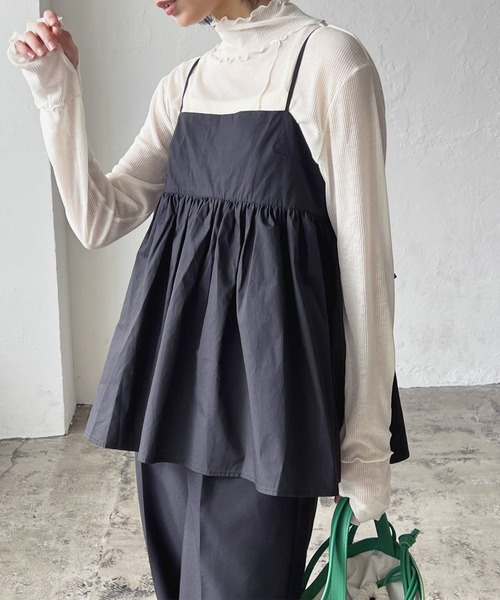 LIAN（リアン）の「タイプライターペプラムキャミソールトップス（その他トップス・レディース・オフホワイト/イエロー/ブラック・FREE）」の13枚目の写真