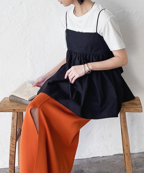 LIAN（リアン）の「タイプライターペプラムキャミソールトップス（その他トップス・レディース・オフホワイト/イエロー/ブラック・FREE）」の17枚目の写真