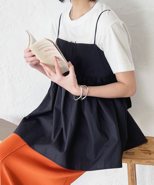 LIAN（リアン）の「タイプライターペプラムキャミソールトップス（その他トップス・レディース・オフホワイト/イエロー/ブラック・FREE）」の19枚目の写真