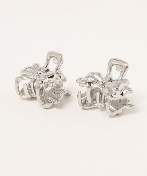 jumelle（ジュメロ）の「リボンアルミクリップ（バレッタ/ヘアクリップ・レディース・シルバー・FREE）」の2枚目の写真