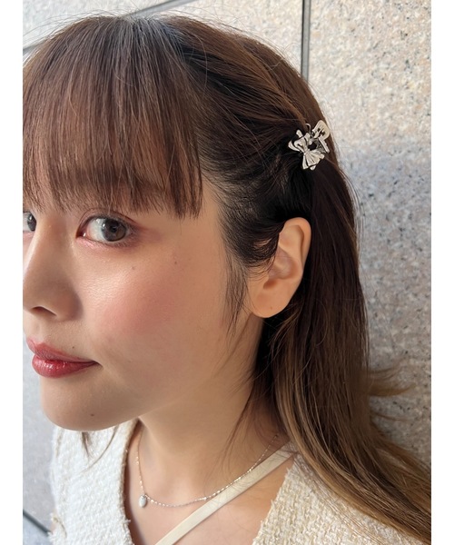jumelle（ジュメロ）の「リボンアルミクリップ（バレッタ/ヘアクリップ・レディース・シルバー・FREE）」の9枚目の写真