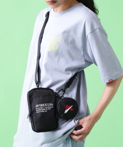 AVIREX（アヴィレックス）の「NACK HOLDER / ネック ホルダー / AVIREX / アヴィレックス（ショルダーバッグ・レディース・ブルー/グリーン/ブラック・F）」の2枚目の写真