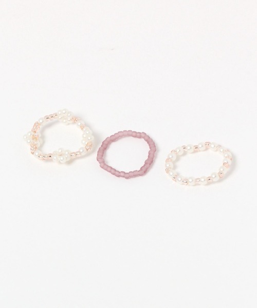 studio CLIP（スタディオクリップ）の「3SETビーズゴムリング（ヘアゴム・レディース・その他1/その他2・FREE）」の2枚目の写真
