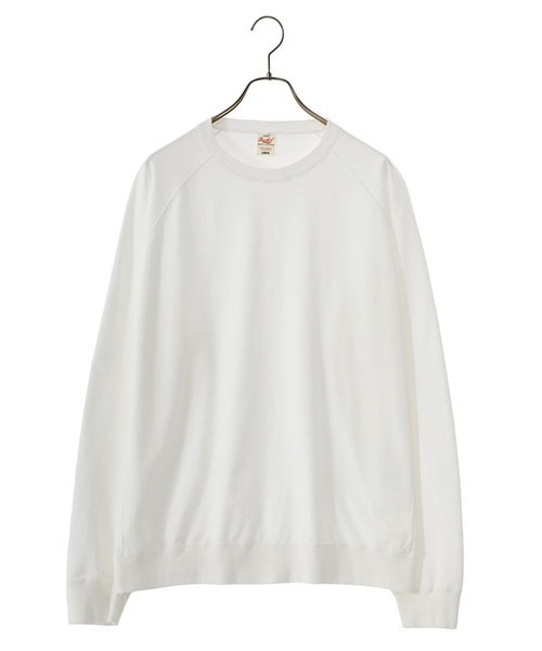 GOLD（ゴールド）の「東洋エンタープライズ GOLD / ゴールド：SUPIMA FINE GAUGE SWEAT RAGLAN CREW NECK：23A-GL69099[MUS]（スウェット・メンズ・オフホワイト/ネイビー・M/L）」の2枚目の写真