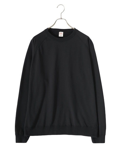 GOLD（ゴールド）の「東洋エンタープライズ GOLD / ゴールド：SUPIMA FINE GAUGE SWEAT RAGLAN CREW NECK：23A-GL69099[MUS]（スウェット・メンズ・オフホワイト/ネイビー・M/L）」の3枚目の写真