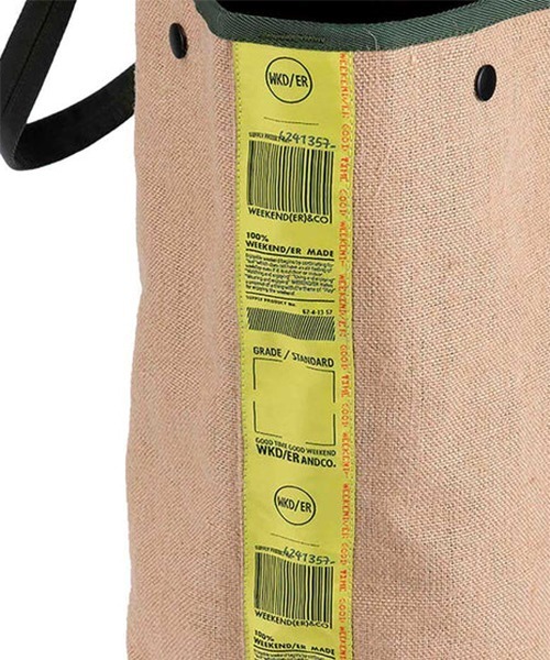 WEEKEND(ER)（ウィークエンダー）の「WEEKEND(ER) ウィークエンダー JUTE TOTEBAG（トートバッグ・メンズ・ナチュラル・FREE）」の11枚目の写真
