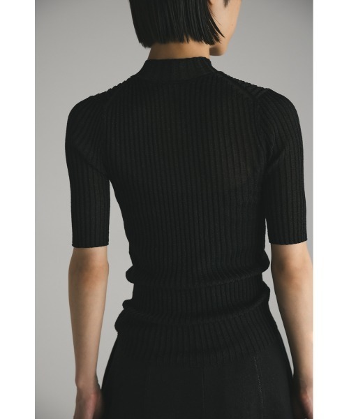 STYLEMIXER（スタイルミキサー）の「グロスシアーフスリーブニット（ニット/セーター・レディース・アイボリー/ライトブラウン/ネイビー/ブラック・FREE）」の20枚目の写真