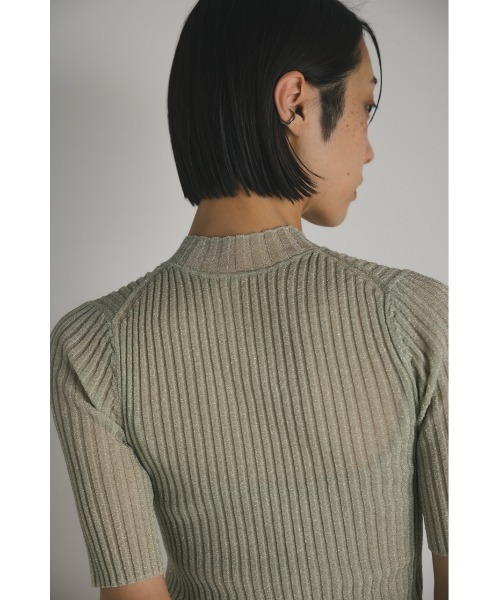 STYLEMIXER（スタイルミキサー）の「グロスシアーフスリーブニット（ニット/セーター・レディース・アイボリー/ライトブラウン/ネイビー/ブラック・FREE）」の12枚目の写真