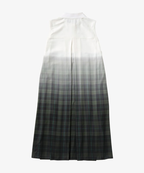 FRED PERRYノースリーブ プリーツワンピース チェック グレー FRED PERRY(フレッドペリー)の「Sleeveless Shirt Dress