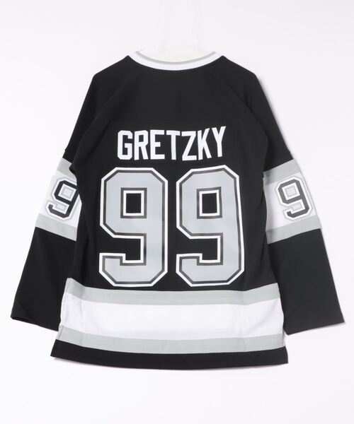 Mitchell&Ness(ミッチェル&ネス)の「Mitchell&Ness NHL DARK JERSEY KINGS 1992 WAYNE GRETZKY(その他トップス・メンズ・ブラック・M)」の2枚目の写真