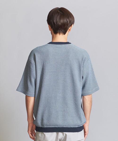 BEAUTY&YOUTH UNITED ARROWS(ビューティーアンドユースユナイテッドアローズ)の「ハイゲージ ドロップ パターン クルーネック ニット(ニット/セーター・メンズ・ベージュ/ネイビー/ナチュラル・S/M/XL/L)」の6枚目の写真